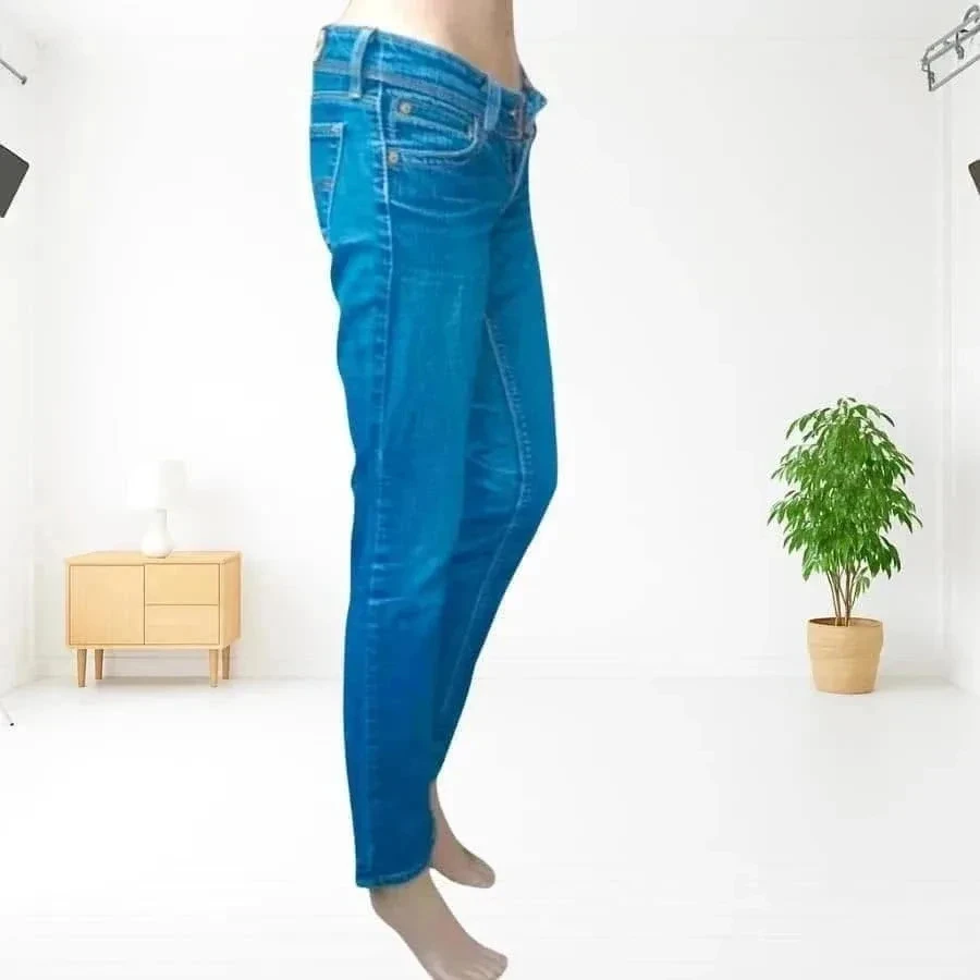 Jeans vintage y2k Levis Strauss 571, ajuste slim, cintura baixa – photo 4
